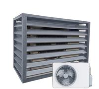 Dnowegas Copertura per pompa di calore in alluminio condizionatore d'aria copertura pompa di calore condizionatore ondenser grigio Flat Top L100* W50* H70 (1.5P)