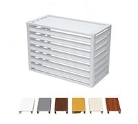 Dnowegas Rivestimento per climatizzatore esterno, protezione da sguardi indiscreti, condizionatori d'aria o pompe di calore, circolazione ottimale per giardino, balcone, terrazzo,