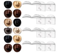 Dntorx Ganci da parete per cappelli da 7,4 cm, confezione da 8 pezzi, a tesa larga, organizer per cappelli da cowboy, cappelli da sole, cappelli da baseball (trasparenti)