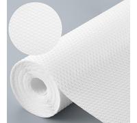 Dntorx Schubladenmatte Nicht Klebend 50x600cm, Antirutschmatte Schubladen mit 70 Stück Doppelseitige Klebepunkte EVA Wasserdichte Schrankpapier für Regale Küche Schubladen Kühlschrank (Weiß)