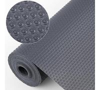 Dntorx Schubladenmatte Nicht Klebend 60 x 600 cm, Antirutschmatte Schubladen mit 70 Stück Doppelseitige Klebepunkte EVA Wasserdichte Kühlschrankmatten für Regale Küche Schubladen Kühlschrank (Grau)
