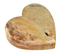 DnU Avenue Urna funeraria in legno a forma di cuore, realizzata a mano, per ceneri, biodegradabile, per cenere umana e animale domestico (grande: 20,3 x 18,8 x 5,1 cm) (capacità: 114,4 cm / pollici)