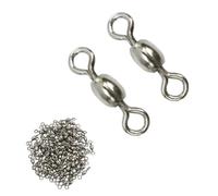 Dnyta 100 girelle da pesca, anello rotante in lega di rame in stile giapponese, per pesca in acqua salata e d'acqua dolce (1 cm/4,1 kg)