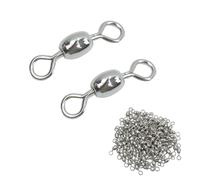 Dnyta 100 girelle da pesca, anello rotante in lega di rame in stile giapponese, per pesca in acqua salata e d'acqua dolce (1,4 cm/14,1 kg)