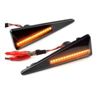 DNZOGW Indicatori di direzione sequenziali Per Vel Per Satis Per Wind Per Avantime Per Megane 2 Per Scenic Per Espace 4 Pezzi Dinamica Per Auto LED Indicatore Laterale Di Direzione Canbus(Black)