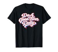 Do A Good Turn Daily Scouts BSA Slogan Retro Typography Maglietta