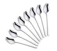 Do Buy 8 Pezzi (3 In 1: Forchetta Cucchiaio Coltello) Spork Set Di Posate Acciaio Inox (Argento)