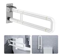 Do-Electr Corrimano di sicurezza pieghevole da 23,6 pollici con montaggio parete, maniglione per bagno,maniglie antiscivolo per WC,luminescente al buio,ribaltabile per anziani da fissare alla parete