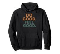 Do Good Feel Arancione Blu Felpa con Cappuccio