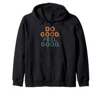 Do Good Feel Arancione Blu Felpa con Cappuccio