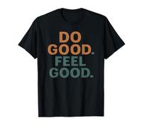 Do Good Feel Arancione Blu Maglietta