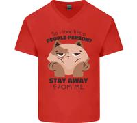Do I Look Like A Persone Persona Divertente Cat Uomo Scollo A V Cotone T-Shirt