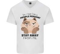 Do I Look Like A Persone Persona Divertente Cat Uomo Scollo A V Cotone T-Shirt