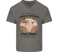 Do I Look Like A Persone Persona Divertente Cat Uomo Scollo A V Cotone T-Shirt