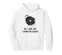 Do I Look Like I'm On The Clock Funny Sarcastic Saying Felpa con Cappuccio