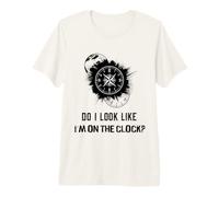 Do I Look Like I'm On The Clock Funny Sarcastic Saying Maglietta Premium
