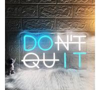Do It Don't Quit Wall Neon Sign Room Decorazione Inspirational Wall Art Neon Segno Ufficio Bar Palestra Party Evento Regalo di Compleanno Cool Neon Segno 16.5x9 pollici