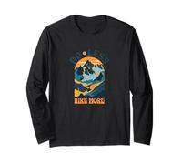 Do Less Hike More Escursionismo Affermazioni positive Design retrò Maglia a Manica