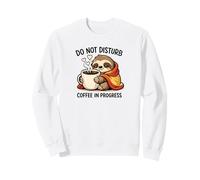 Do Not Disturb Coffee Sloth Cute Funny Morning Mood Tees Felpa