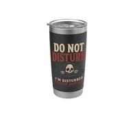 "Do Not Disturb I'm Disturbed Enough Dark Humor Skeleton Bicchiere termico in acciaio inox doppia parete