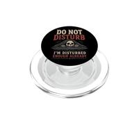 "Do Not Disturb I'm Disturbed Enough Dark Humor Skeleton PopSockets PopGrip per MagSafe