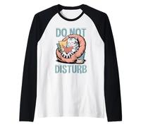 Do Not Disturb - Libro di Lettura per Gatti Amanti del caffè Maglia con Maniche Raglan