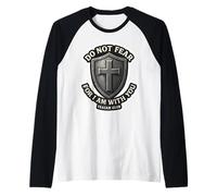 Do Not Fear for I Am with You Isaia 41:10 Versetto della Bibbia Maglia con Maniche Raglan