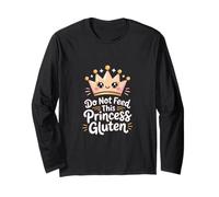 Do Not Feed This Princess Gluten - Carino GF Humor Maglia a Manica