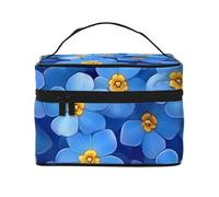 Do Not Forget Me Travel Makeup Bag - Organizer portatile per articoli da toeletta con scomparti con cerniera per spazzole, bottiglie e prodotti per la cura della pelle