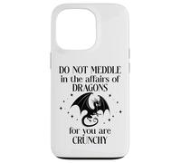 Do Not Meddle in the Affairs of Dragons Book Dragon Fantasy Custodia per iPhone 13 Pro
