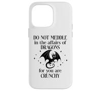 Do Not Meddle in the Affairs of Dragons Book Dragon Fantasy Custodia per iPhone 14 Pro Max