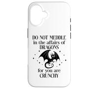 Do Not Meddle in the Affairs of Dragons Book Dragon Fantasy Custodia per iPhone 16