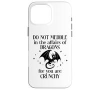 Do Not Meddle in the Affairs of Dragons Book Dragon Fantasy Custodia per iPhone 16 Pro Max