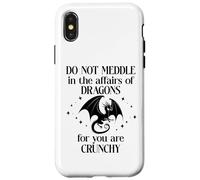 Do Not Meddle in the Affairs of Dragons Book Dragon Fantasy Custodia per iPhone X/XS