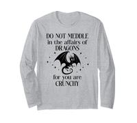 Do Not Meddle in The Affairs of Dragons Book Dragon Fantasy Maglia a Manica