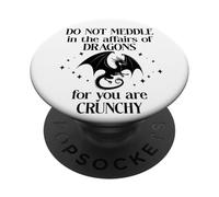Do Not Meddle in the Affairs of Dragons Book Dragon Fantasy PopSockets PopGrip Adesivo