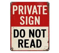 Do Not Read Private Sign Vintage Wall Decor 12x8 Inch