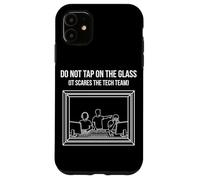 Do Not Tap On The Glass Funny Sound Booth Introverso Custodia per iPhone 11