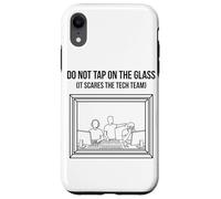 Do Not Tap On The Glass Funny Sound Booth Introverso Custodia per iPhone XR