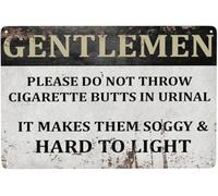 Do Not Throw Cigarette Butts In Urinal Tin Sign 8 X 12