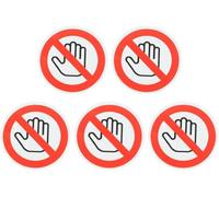 Do Not Touch - Etichette adesive di avvertimento, 20 mm di diametro, autoadesive, decalcomanie di avvertimento industriali rimovibili per la protezione dei macchinari, 5 pezzi, attrezzature