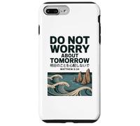 Do Not Worry About Tomorrow Matthew 6:34 Japanese Wave Custodia per iPhone 7 Plus/8 Plus