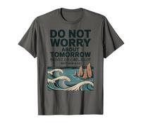 Do Not Worry About Tomorrow Matthew 6:34 Japanese Wave Maglietta