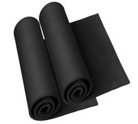 Do²ping Pacco 2 Gomma EVA Nera, EVA Foam 6mm Schiuma EVA Cosplay, 35.5 x 124.5cm gommapiuma EVA ad alta densità 86kg/m3 per il progetto di fai da te in costume (2PCS 6mm Nera)