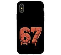 Do The Math 67 - Cartamodello per Halloween, motivo: pallacanestro Custodia per iPhone X/XS