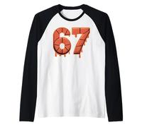 Do The Math 67 - Cartamodello per Halloween, Motivo: Pallacanestro Maglia con Maniche Raglan