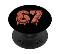 Do The Math 67 - Cartamodello per Halloween, motivo: pallacanestro PopSockets PopGrip Adesivo