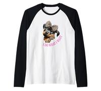 Do What I Want Leopard Print Bow Girl Rottweiler Puppy Lover Maglia con Maniche Raglan
