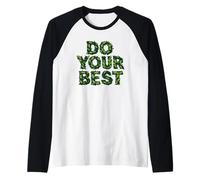 Do Your Best Cub Scout Nature Design Leaf Art Maglia con Maniche Raglan