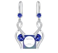 DOA Orecchini pendenti da donna, placcati in argento Sterling con zirconia cubica, orecchini pendenti con scatola e biglietto, regalo di compleanno per la festa della mamma, gioielli regalo per mamma